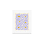 Big Daisy - Groovy Flower - Lilac and Yellow Art Print Gallery Image 1