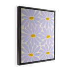 Big Daisy - Groovy Flower - Lilac and Yellow Framed Canvas Print Gallery Image 2