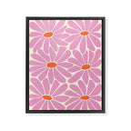Big Daisy - Groovy Flower - Pink and Orange Framed Canvas Print Gallery Image 8