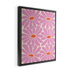 Big Daisy - Groovy Flower - Pink and Orange Framed Canvas Print Gallery Image 2