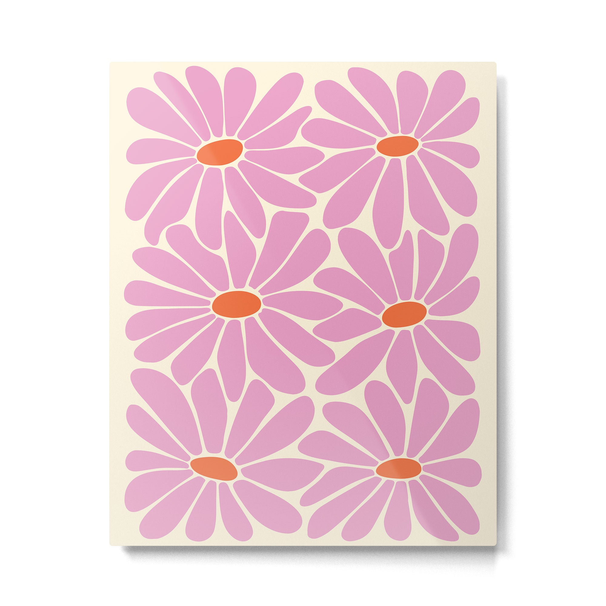 Big Daisy - Groovy Flower - Pink and Orange Metal Print Gallery Image 6