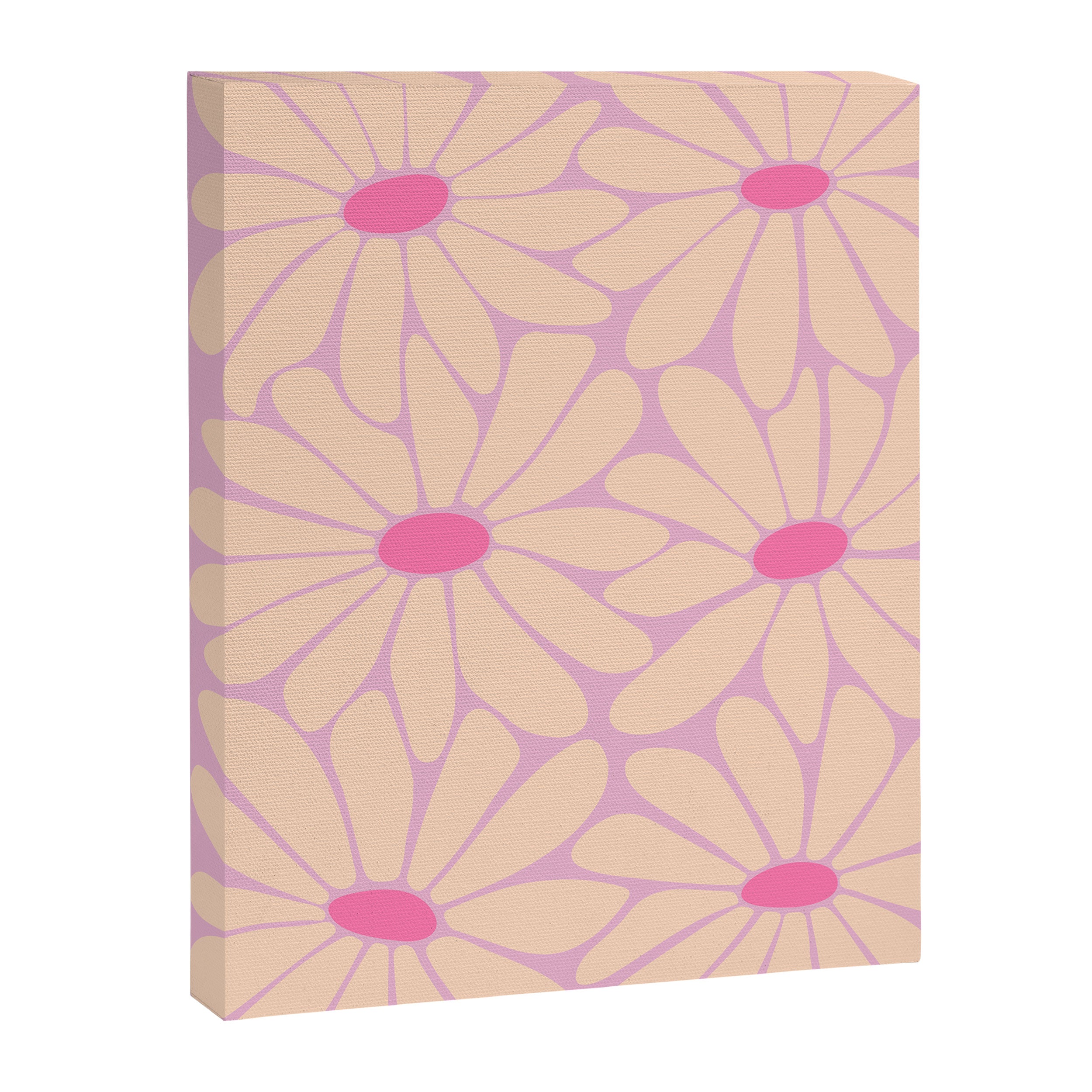 Big Daisy - Groovy Flower Pink Canvas Print Gallery Image 8
