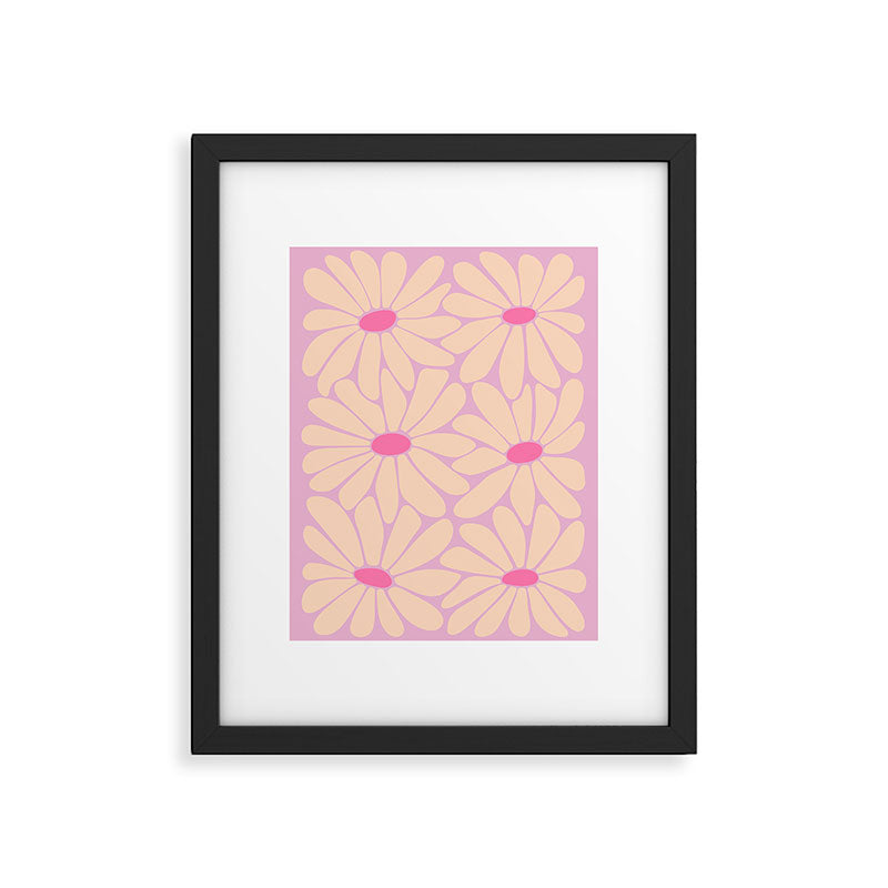 Big Daisy - Groovy Flower Pink Framed Art Print Gallery Image 6