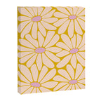 Big Daisy - Groovy Flower - Yellow, Pink and Off-white Canvas Print Gallery Image 8