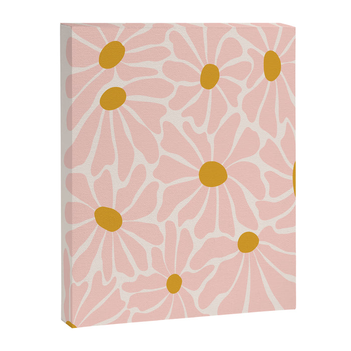 Big Groovy Flower - Light Pink Pastel Canvas Print Gallery Image 1