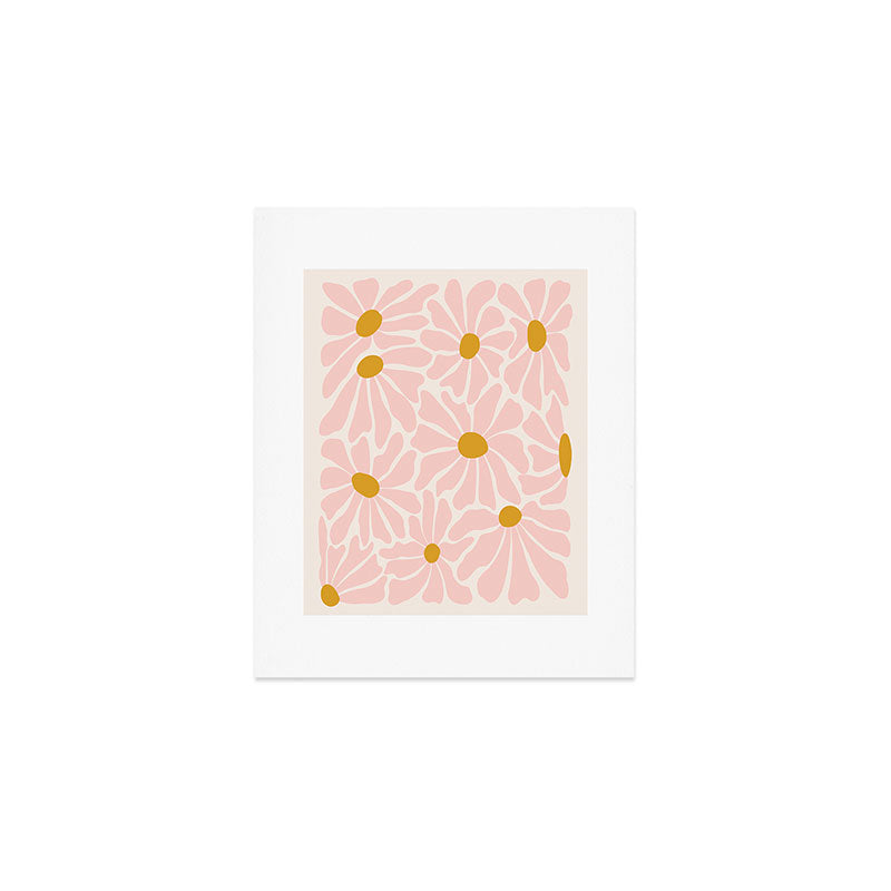 Big Groovy Flower - Light Pink Pastel Art Print Gallery Image 1