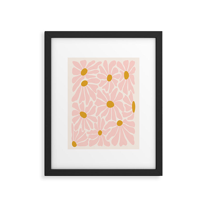 Big Groovy Flower - Light Pink Pastel Framed Art Print Gallery Image 6
