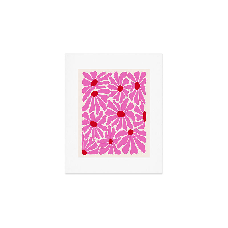 Big Groovy Flower - Pink and Red Art Print Gallery Image 1