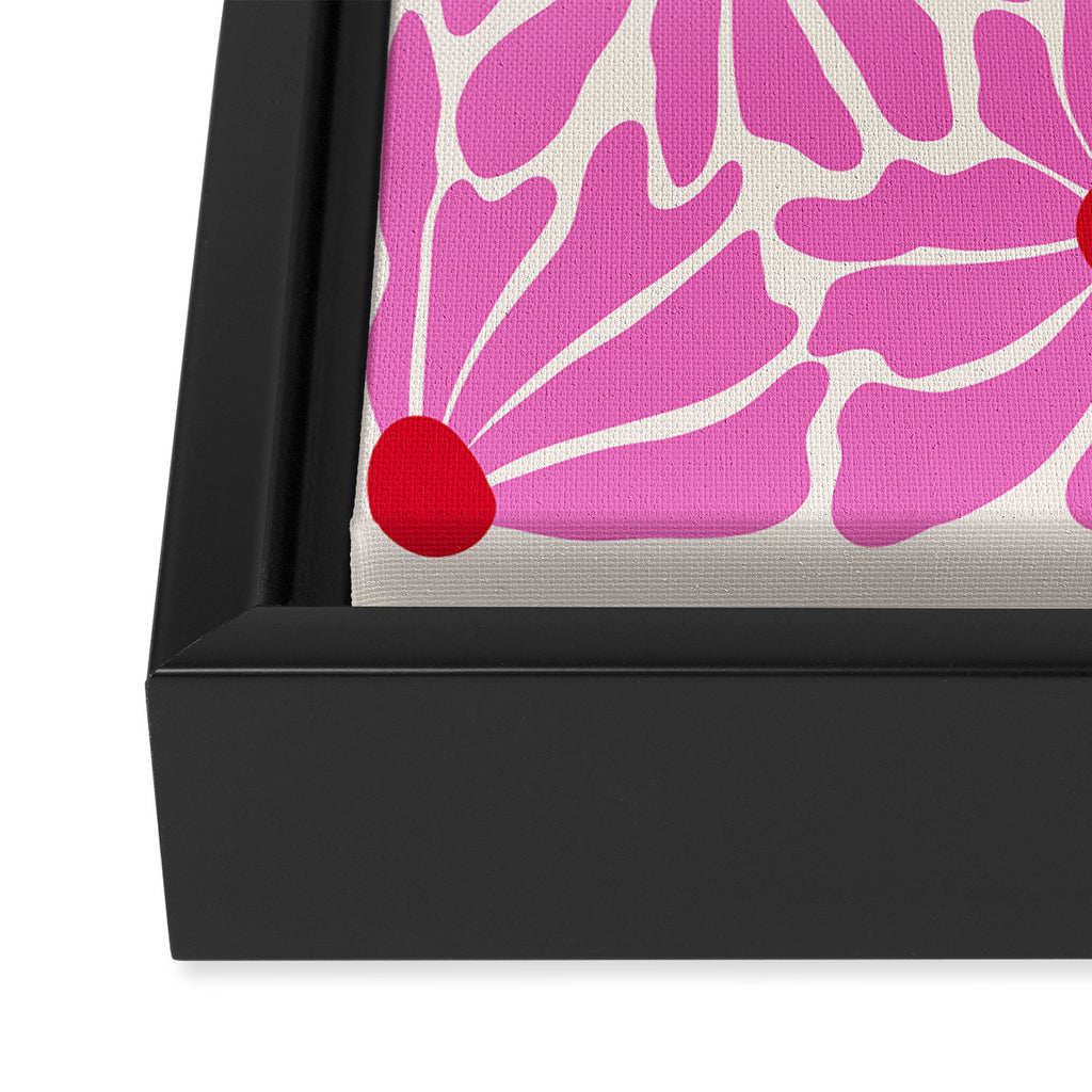 Big Groovy Flower - Pink and Red Framed Canvas Print Gallery Image 3