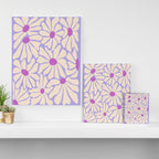 Big Groovy Flower - Purple Canvas Print Gallery Image 3