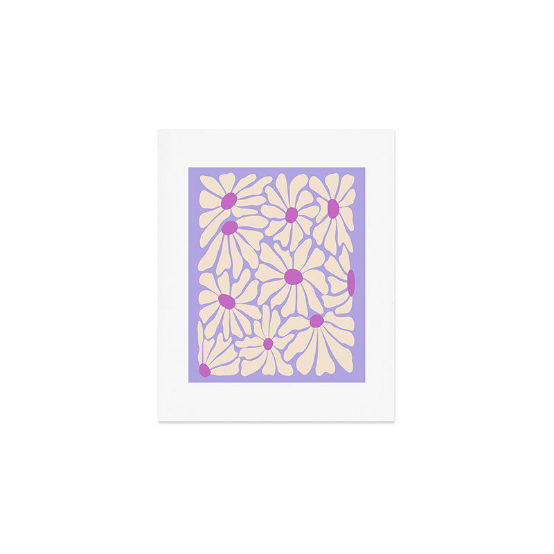 Big Groovy Flower - Purple Art Print Gallery Image 1