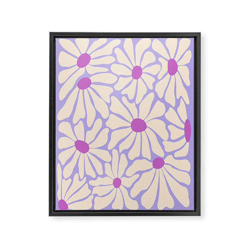 Big Groovy Flower - Purple Framed Canvas Print Gallery Image 8