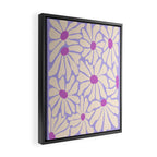 Big Groovy Flower - Purple Framed Canvas Print Gallery Image 2