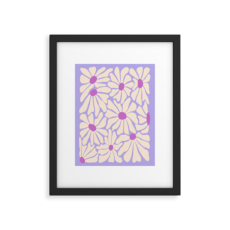 Big Groovy Flower - Purple Framed Art Print Gallery Image 4