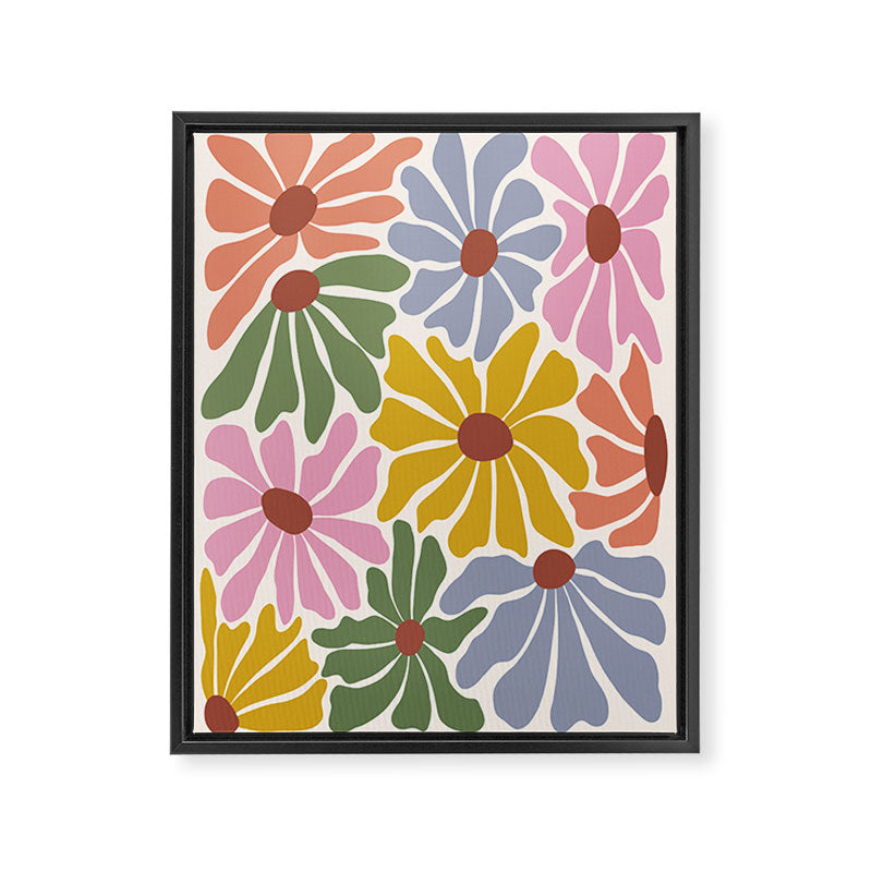 Big Groovy Flower - Vintage Framed Canvas Print Gallery Image 8
