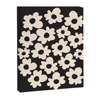 Black and White - Abstract Flower Shape  Canvas Print Gallery Image 6