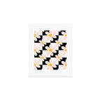 Black and White Checkered Daisy pattern  Art Print Gallery Image 1