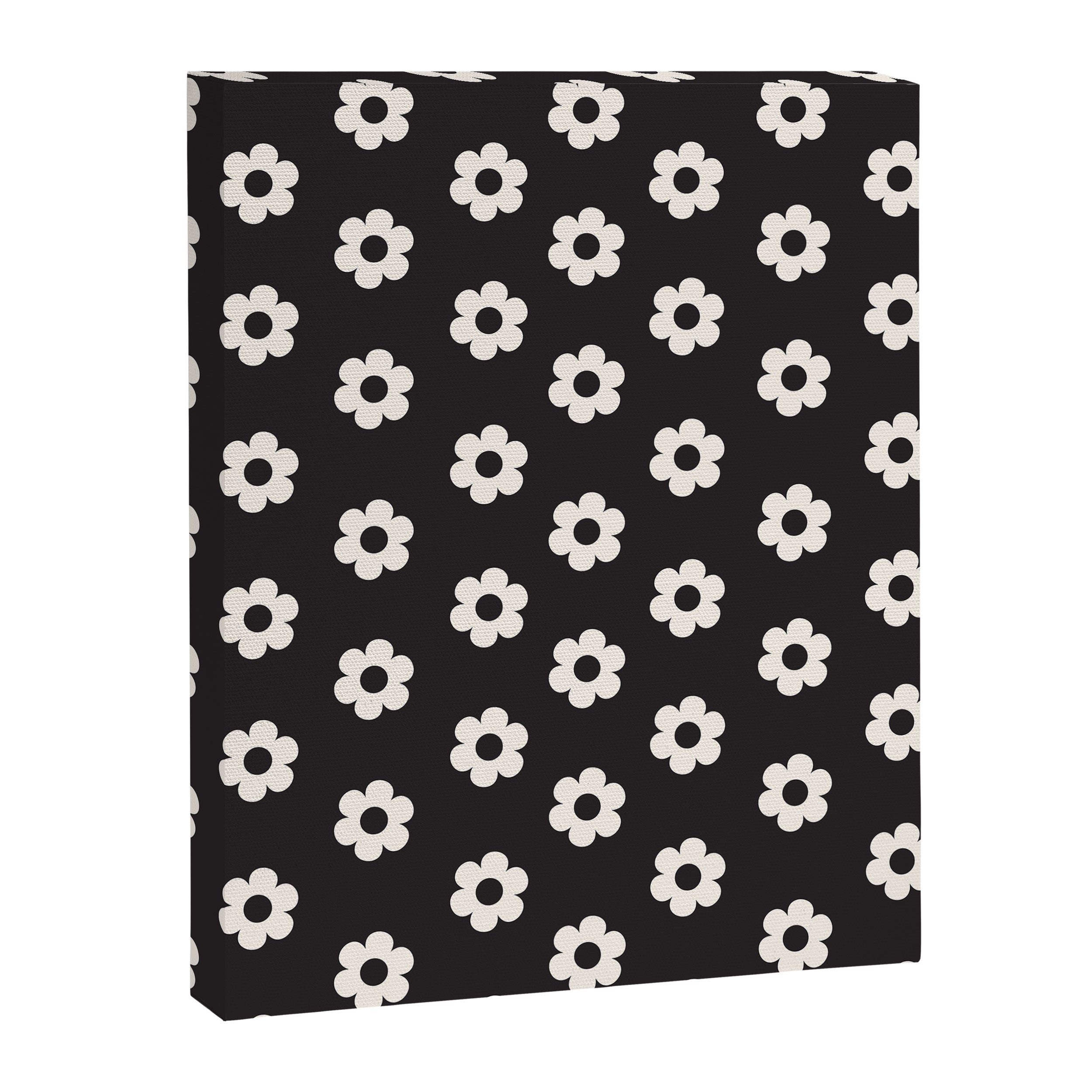 Black and White Daisy Flower Canvas Print Gallery Image 6