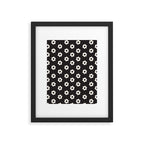 Black and White Daisy Flower Framed Art Print Gallery Image 5