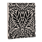Black and White Folk Leaves  Canvas Print Gallery Image 6