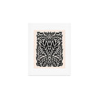Black and White Folk Leaves  Art Print Gallery Image 1