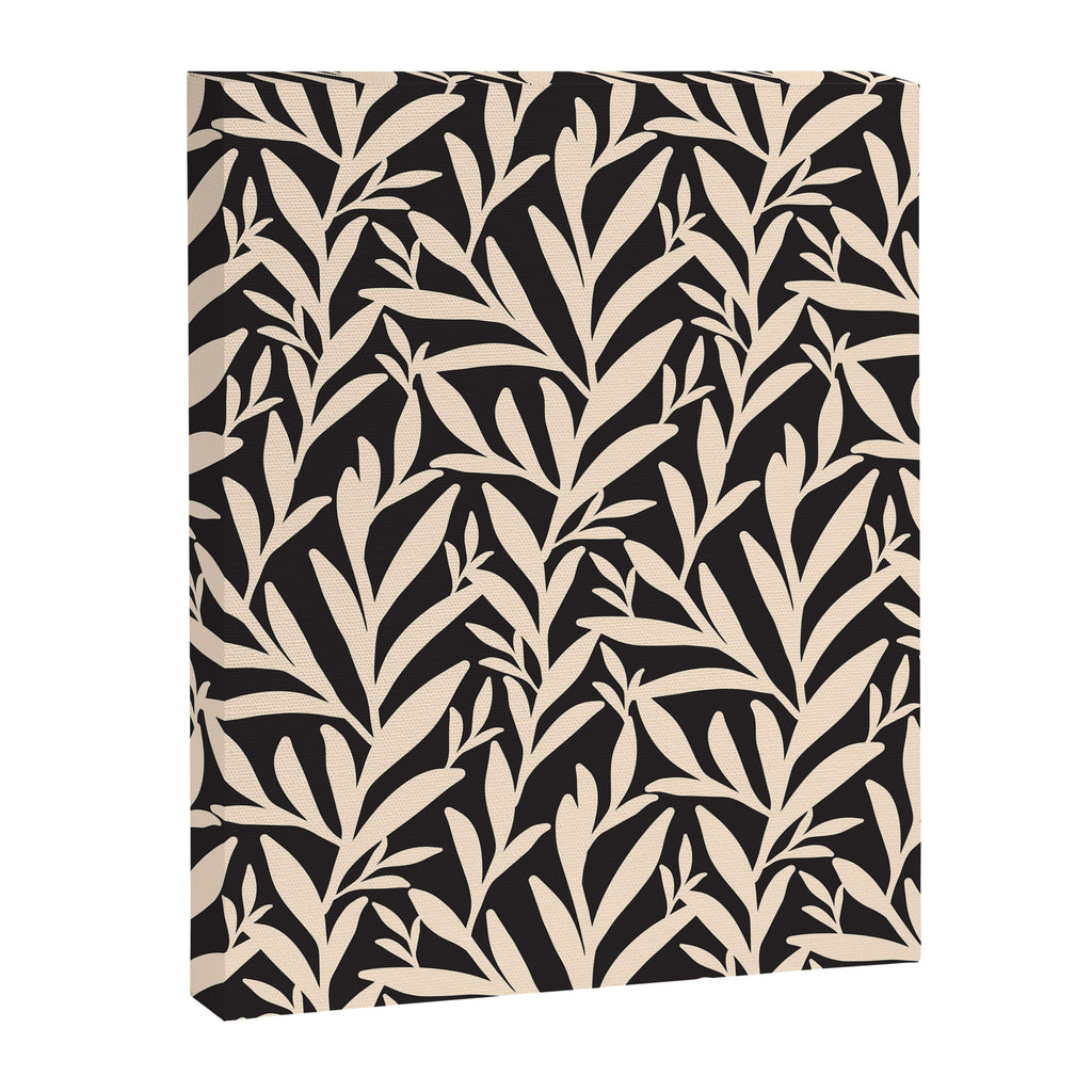 Black and White Leaves 2  Canvas Print Gallery Image 8
