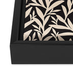 Black and White Leaves 2  Framed Canvas Print Gallery Image 3