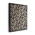 Black and White Leaves 2  Framed Canvas Print Gallery Image 2