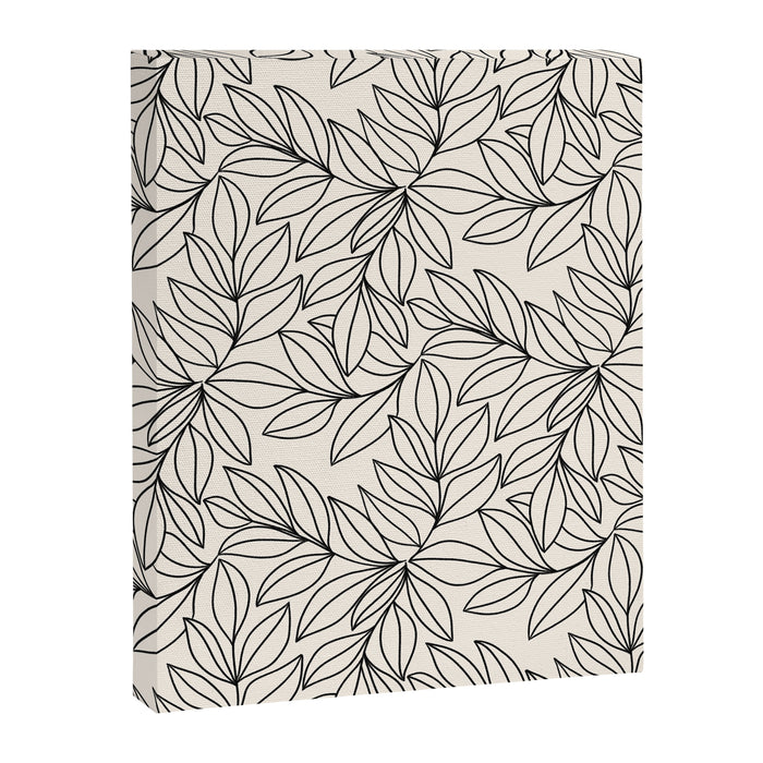 Black and White Leaves  Canvas Print Gallery Image 1