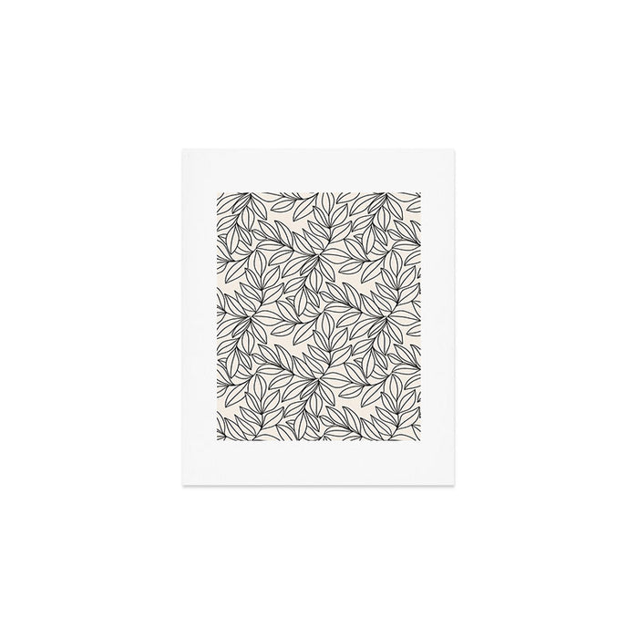Black and White Leaves  Art Print Gallery Image 1