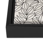 Black and White Leaves  Framed Canvas Print Gallery Image 3