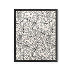 Black and White Leaves  Framed Canvas Print Gallery Image 8