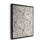Black and White Leaves  Framed Canvas Print Gallery Image 2