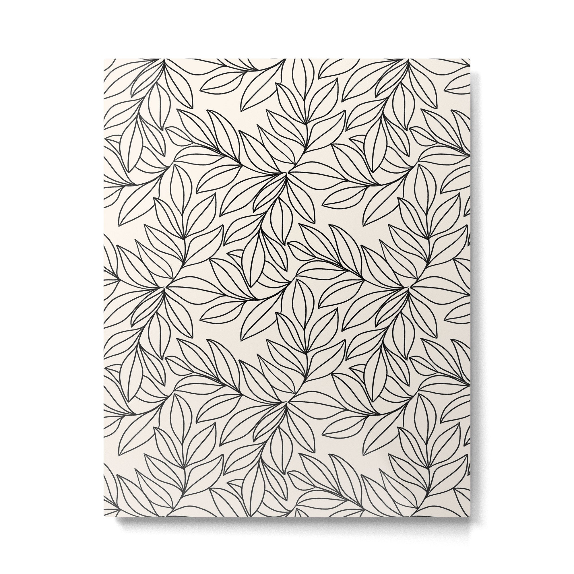 Black and White Leaves  Metal Print Gallery Image 6