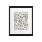 Black and White Leaves  Framed Art Print Gallery Image 6