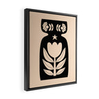 Black and White Minimalist Vase  Framed Canvas Print Gallery Image 2