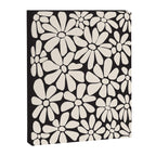 Black and White Retro Floral 2 Canvas Print Gallery Image 6