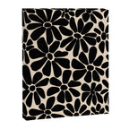 Black and White Retro Floral Art Print  Canvas Print Gallery Image 6