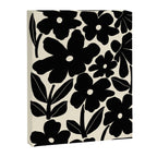 Black and White Retro Groovy Flowers  Canvas Print Gallery Image 8