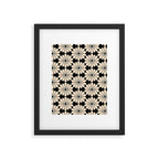 Black and White Retro Modern Daisy Framed Art Print Gallery Image 5