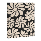 Black and White Retro Super Bloom - 70's vibe  Canvas Print Gallery Image 8