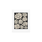 Black and White Retro Super Bloom - 70's vibe  Art Print Gallery Image 1