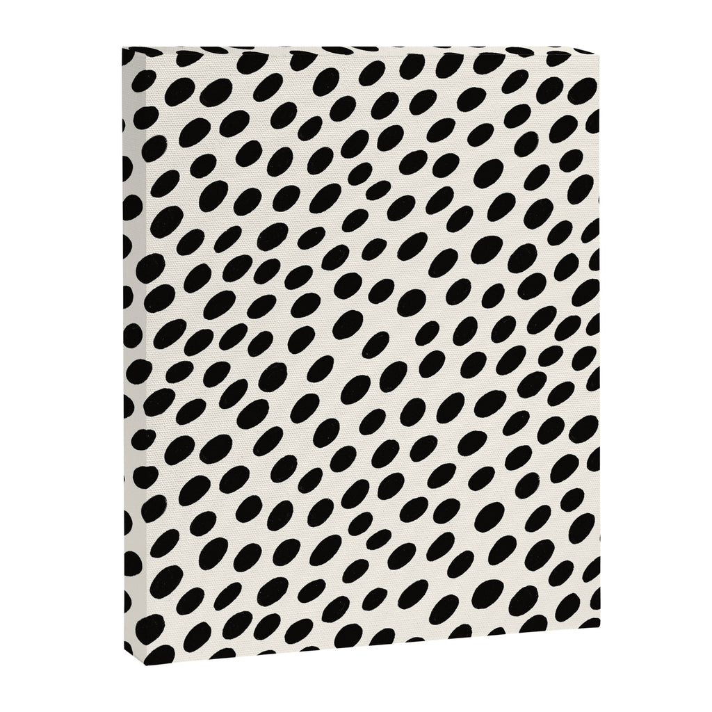 Black and White Spots pattern Canvas Print Gallery Image 8