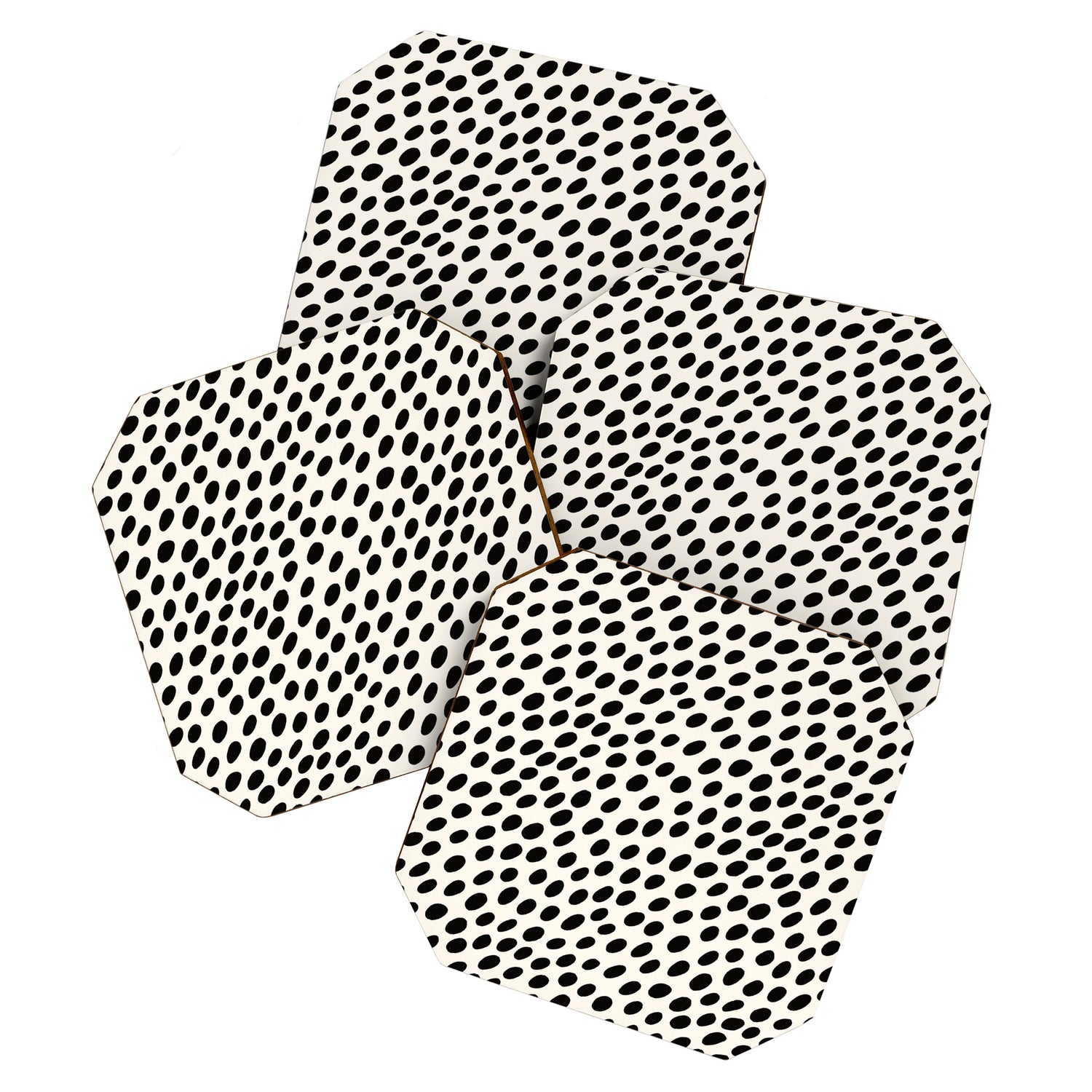 Black and White Spots pattern Coaster Gallery Image 1