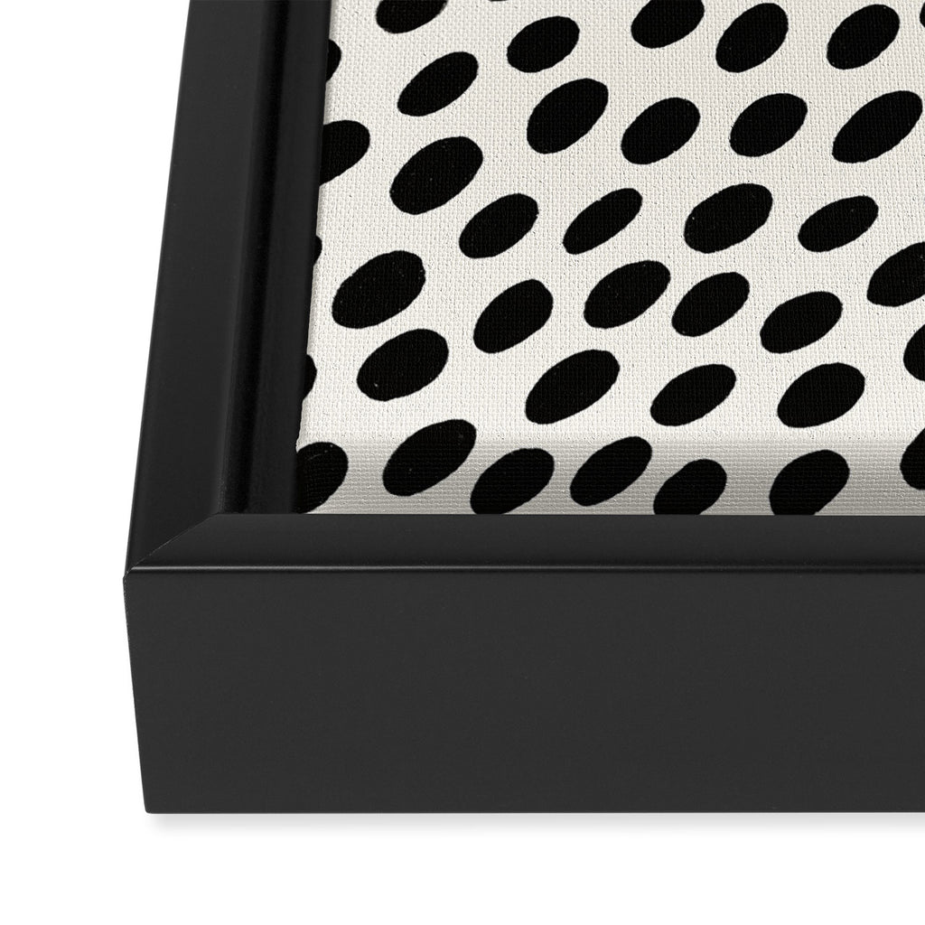 Black and White Spots pattern Framed Canvas Print Gallery Image 3