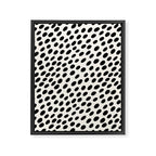 Black and White Spots pattern Framed Canvas Print Gallery Image 8