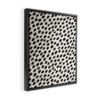 Black and White Spots pattern Framed Canvas Print Gallery Image 2