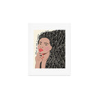 Black and White Woman Portrait  Art Print Gallery Image 1