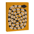 Black & Cream Snake Flower - Orange  Canvas Print Gallery Image 8