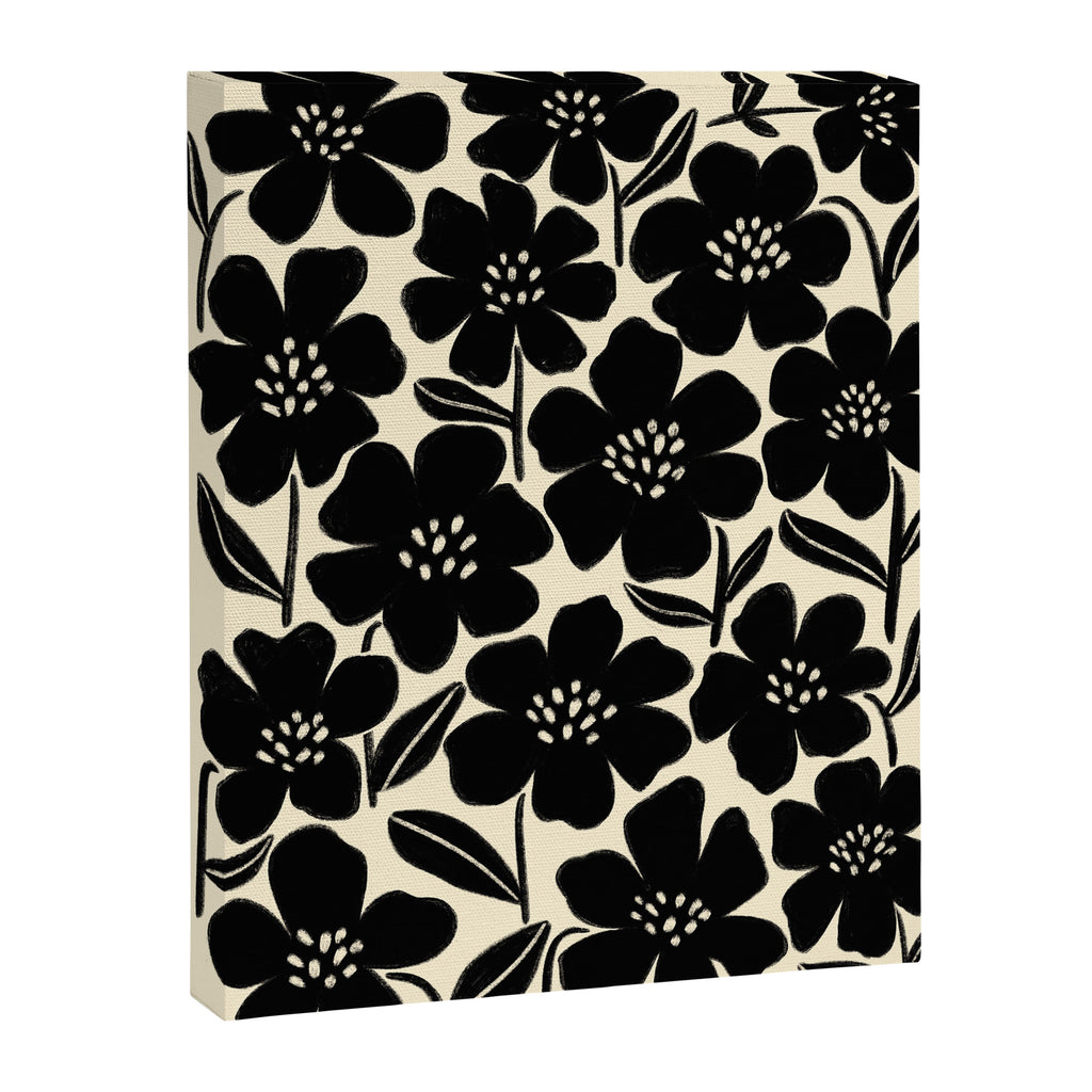 Black & White Blossom Canvas Print Gallery Image 6